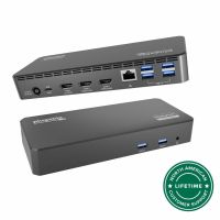 9-in-1 USB-C Docking Station with Dual HDMI and Multi-Port Hub, Gray/Black